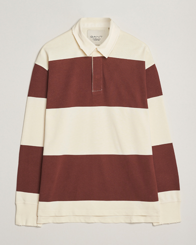 GANT 240 Mulberry Street Block Stripe Heavy Rugger Mahogany Brown/White – Flerfarvet
