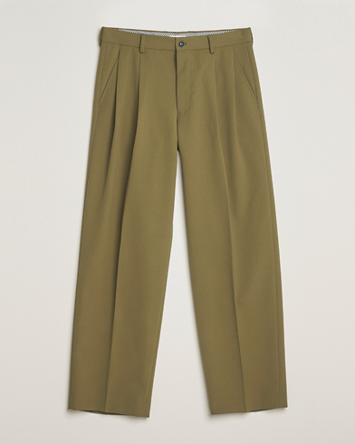 NN07 Justin Double Pleated Suit Trousers Firene Green – Grøn