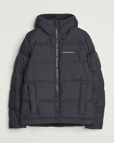 Peak Performance Rivel Down Hooded Jacket Black – Sort