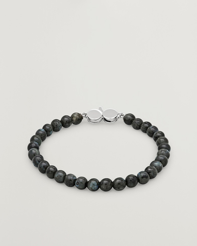 Tom Wood Cove Bracelet Slim Black Larvikite – Sort