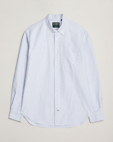 Herre | Gitman Vintage | Gitman Vintage Oxford Button Down Shirt Light Blue Stripe