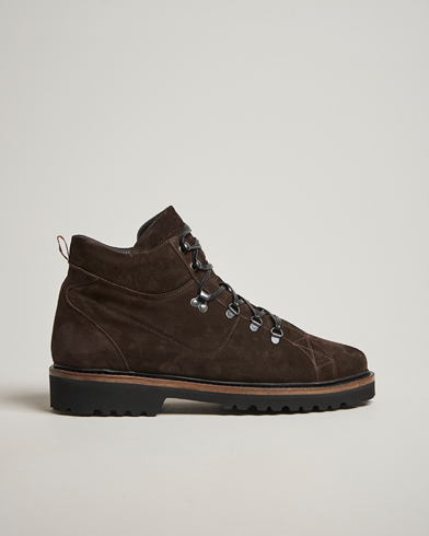 Kiton St Moritz Winter Boots Dark Brown Suede – Brun
