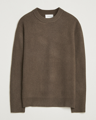 LES DEUX Eddie Wool Rib Crewneck Teak – Brun