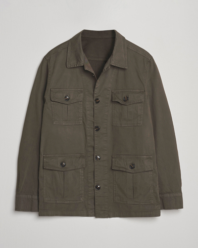 Oscar Jacobson Safari Shirt Jacket Olive – Grøn