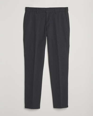 Oscar Jacobson Denz Brushed Melange Trousers Charcoal – Grå