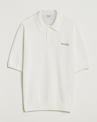 Palmes Cotton Knit Polo Off White – Hvid