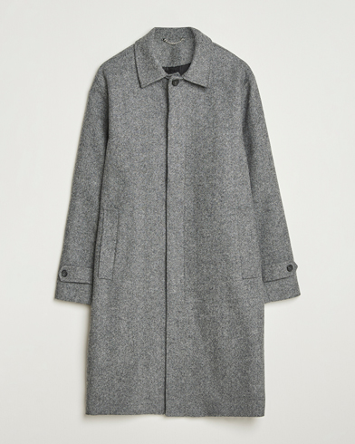  Herringbone Wool Coat Charcoal