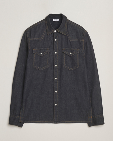 Filippa K Western Denim Shirt Rinsed Blue Wash – Blå