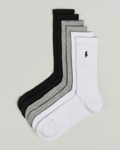 Polo Ralph Lauren Polo Ralph Lauren6-Pack Crew SockGrey – Flerfarvet