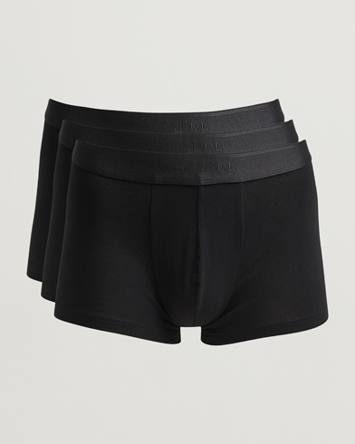 Sunspel 3-Pack Cotton Stretch Trunk Black – Sort