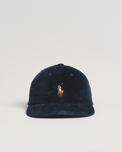 Polo Ralph Lauren Corduroy Cap Aviator Navy – Blå