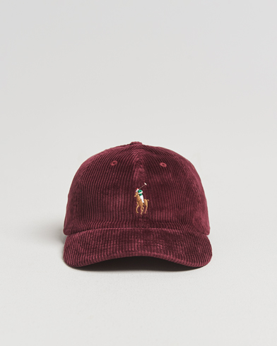 Polo Ralph Lauren Corduroy Cap Rich Ruby – Rød