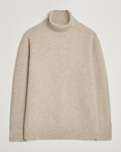 Herre | Charles Tyrwhitt | Charles Tyrwhitt Chunky Merino Roll Neck Oatmeal
