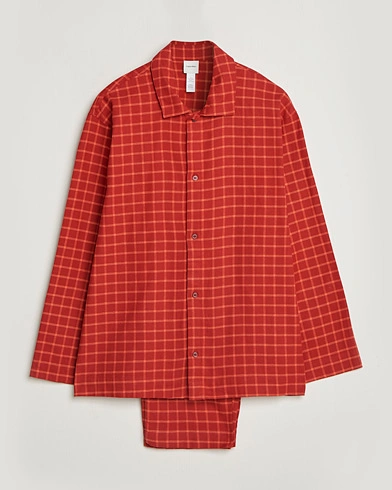 Calvin Klein Flannel Pyjama Set Red – Rød