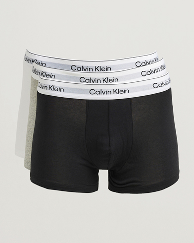 Calvin Klein 3-Pack Icon Cotton Stretch Trunk Grey/Black/White – Flerfarvet
