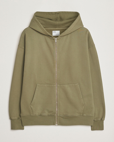 Colorful Standard Classic Organic Full Zip Hoodie Dusty Olive – Grøn