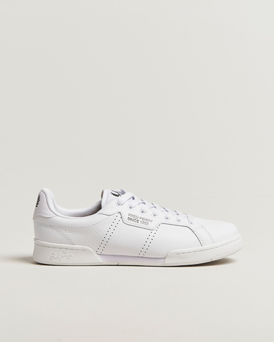 Fred Perry B722 Textured Leather Sneaker White – Hvid