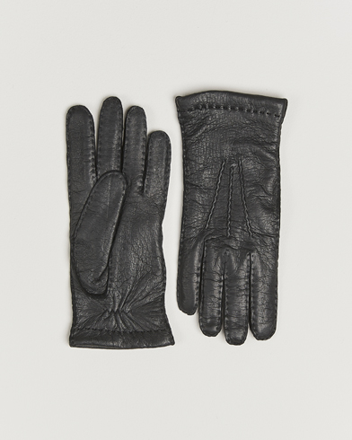 Hestra Peccary Handsewn Cashmere Lined Glove Black – Sort