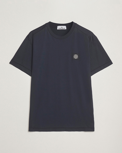 Stone Island Garment Dyed Cotton Jersey T-Shirt Navy – Blå