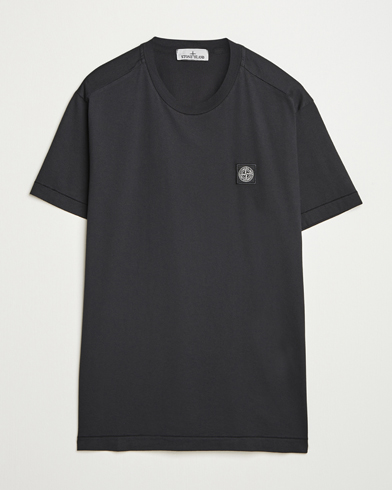 Stone Island Garment Dyed Cotton Jersey T-Shirt Black – Sort
