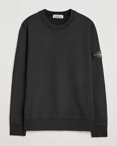 Stone Island Garment Dyed Fleece Sweatshirt Black – Sort