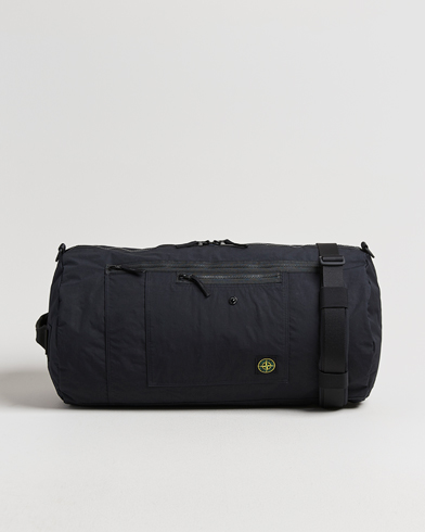 Stone Island Aluminum Tela Cotton Ripstop Weekendbag Black – Sort