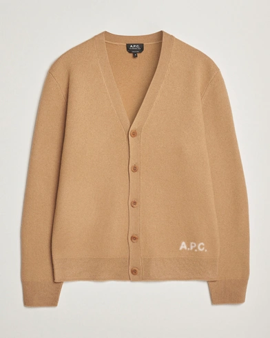 A.P.C. Kenny Wool Knitted Cardigan Camel – Beige
