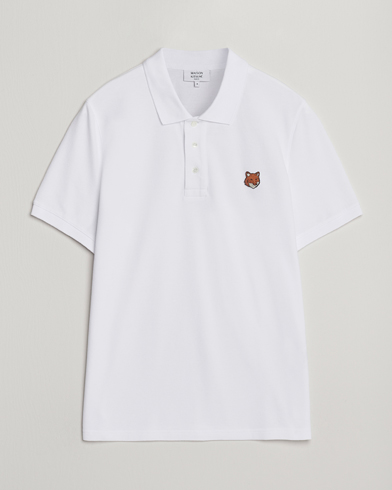 Maison Kitsuné Fox Head Polo White – Hvid