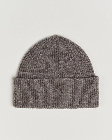 Robert Mackie Clyde Lambswool Beanie Light Brown – Brun