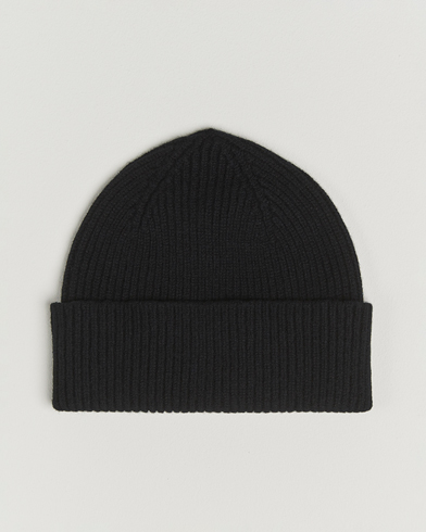 Robert Mackie Clyde Lambswool Beanie Black – Sort