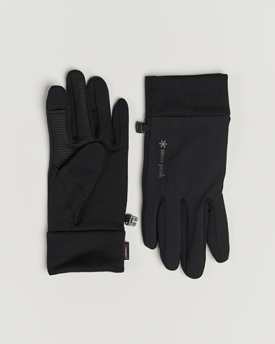 Snow Peak Polartec Stretch Gloves Black – Sort
