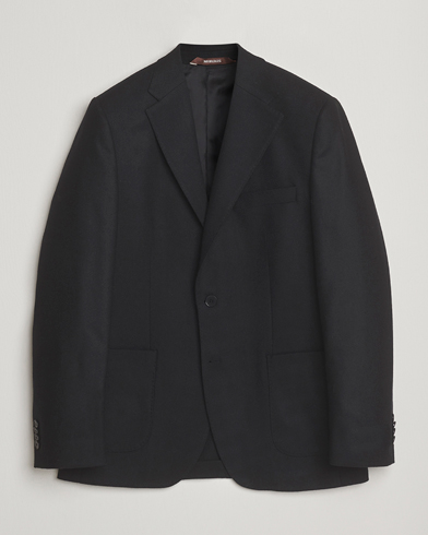 Morris Flannel Wool Blazer Black – Sort