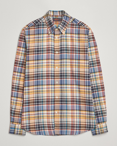 Morris Happy Tartan Check Shirt Yellow – Flerfarvet