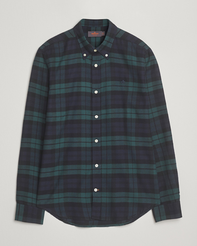 Morris Soft Twill Tartan Shirt Navy – Blå