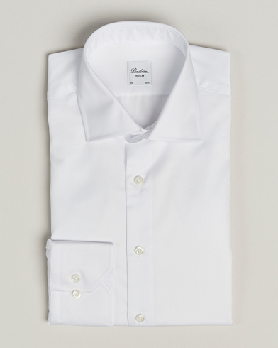 Stenströms Regular Fit Cotton Twill Shirt White – Hvid