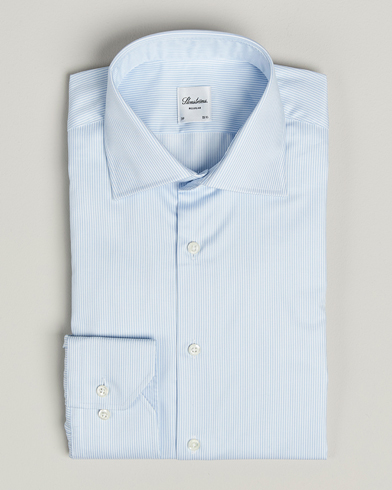 Stenströms Regular Fit Thin Stripe Shirt White/Blue – Blå