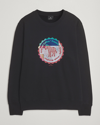 PS Paul Smith Zebra Bottle Top Crew Neck Sweatshirt Black – Sort