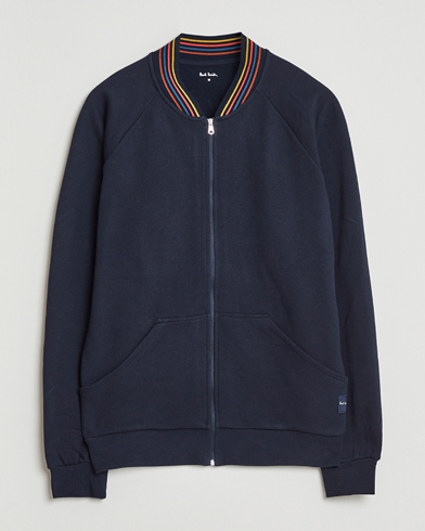 Paul Smith Artist Rib Full Zip Navy – Blå