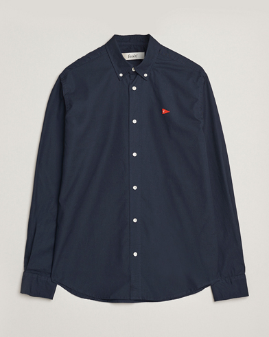 Forét Flag Regular Fit Oxford Shirt Navy – Blå