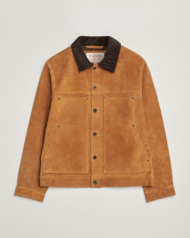 Herre | Filson | Filson Short Lined Suede Cruiser Saddle Brown