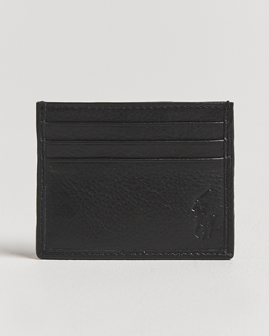 Polo Ralph Lauren Pebbled Leather Credit Card Holder Black – Sort