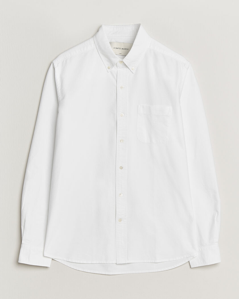 A Day's March Classic Oxford Shirt White – Hvid