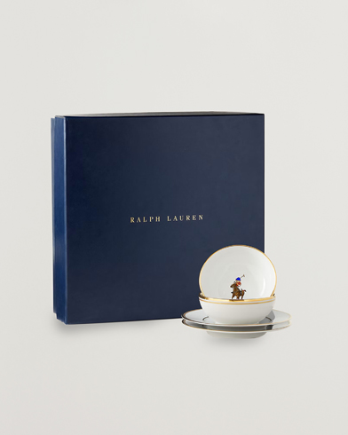 Ralph Lauren Home Bowl and Plate Gift Set White/Gold – Hvid