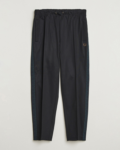 Fred Perry Blackwatch Tartan Taped Track Pants Black – Sort