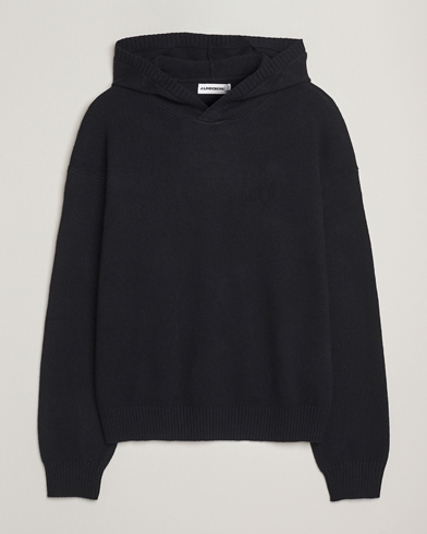 J.Lindeberg Edward Wool Knitted Hoodie Black – Sort