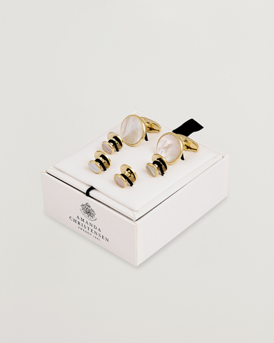 Amanda Christensen Cufflink & Shirt Studs Set Gold – Guld