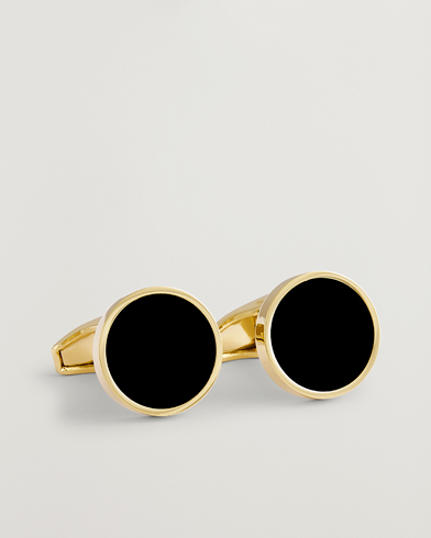 Amanda Christensen Classic Cufflink Gold/Black – Guld