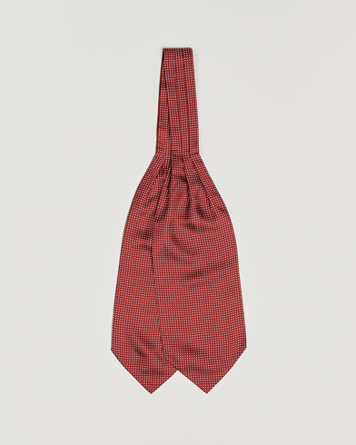 Amanda Christensen Silk Twill Micro Dot Ascot Wine Red – Rød