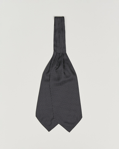 Amanda Christensen Silk Twill Micro Dot Ascot Black – Sort