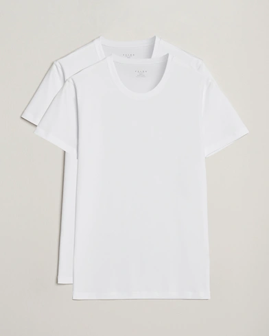 Falke 2-Pack Cotton Crew Neck T-Shirt White – Hvid